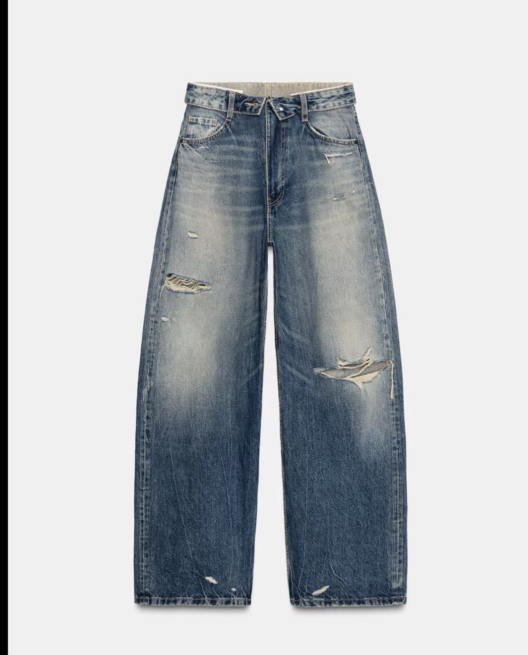 DAMAGE BAGGY WASHED JEAN