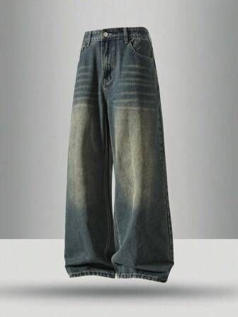 DIRTY WASHED BAGGY JEANS