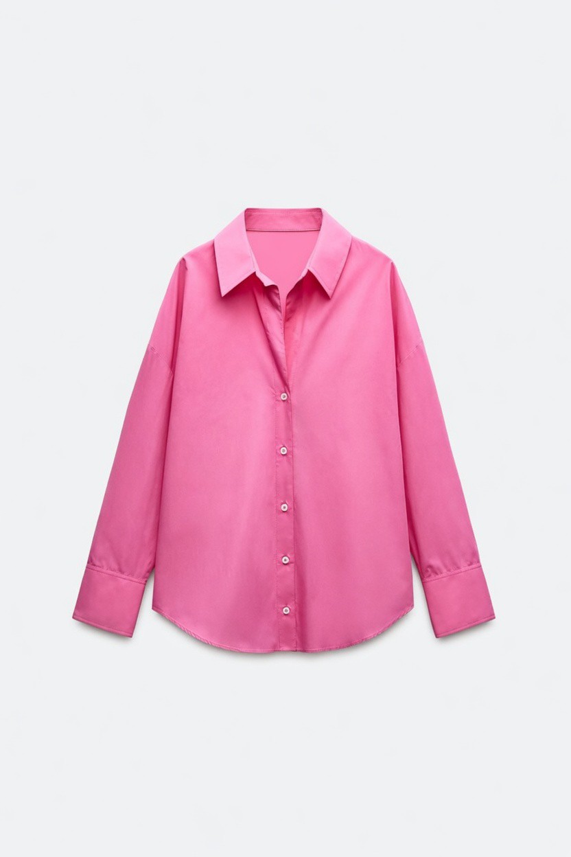 HOT PINK BUTTON DOWN SHIRT