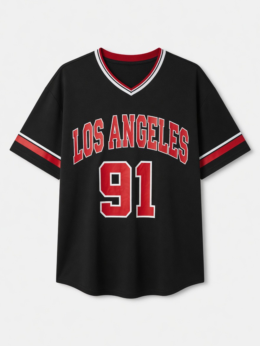 LA 91 DOWN SHOULDER TEE